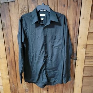 Men's Van Heusen Black Satin Stripe | 16 34/35